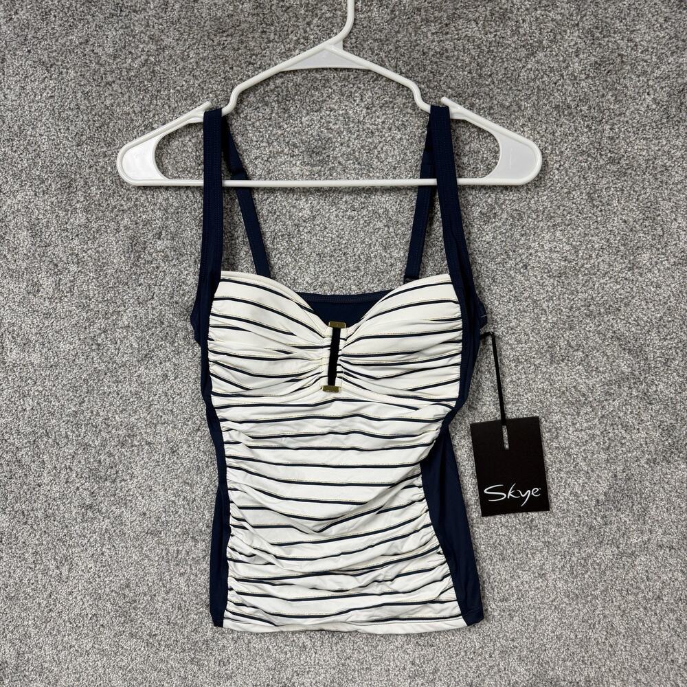Skye Tankini Top S Nautical Coastal Grandmacore Yacht Club Old Money Resortwear